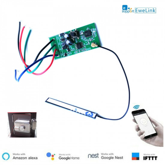 Interrupteur intelligent wi-fi 12VDC module de relais application eWelink pour Alexa Google home